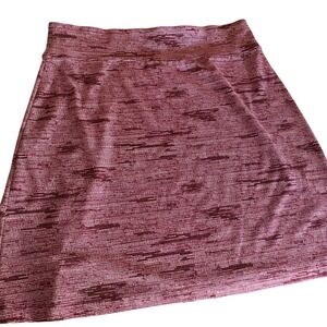 Eddie Bauer Travex Women's L Burgundy Space Dye Striped A-Line Skirt L